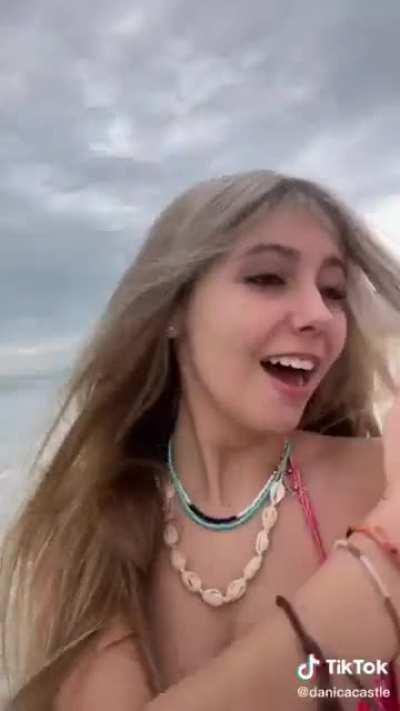 Big Boobs At The Beach @danicacastle