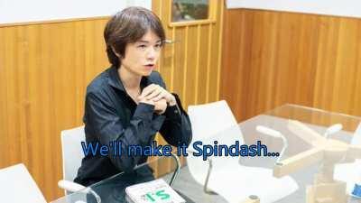 Sakurai when designing Sonic in Brawl