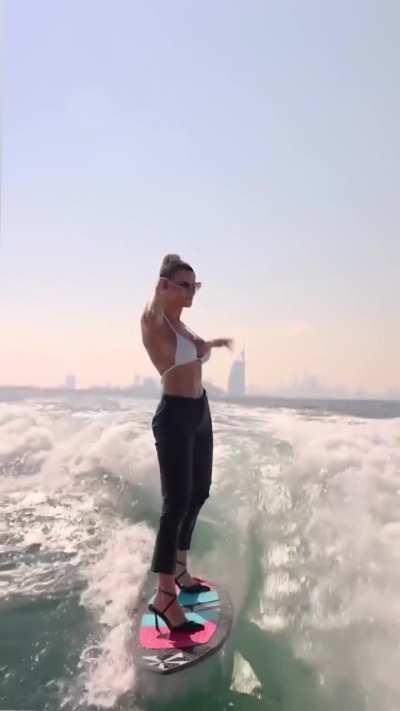 Surfing in high heels