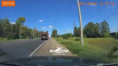 At least he was wearing a helmet