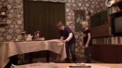 xQc and his brother Nick show us a magic trick