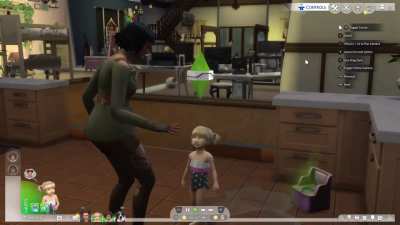 She did not appreciate being interrupted during potty time