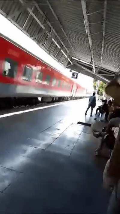 Jumping Out Of Train At 110 kmph it's like a super slide 😂