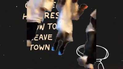 Sorry for the awful crop but this is me when “America” from the album ‘How to Leave Town’ by American rock band Car Seat Headrest comes on