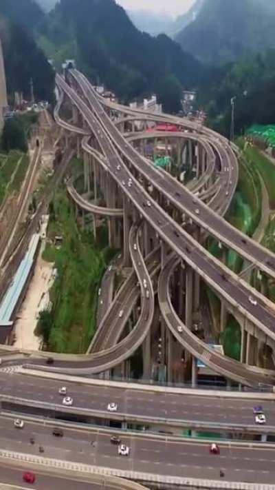 The Qianchun Interchange. One of the world's greatest grade-separated road junctions and complex interchanges
