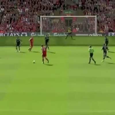 15 years ago, Daniel Agger signed for Liverpool F.C. Here’s his first goal for us: