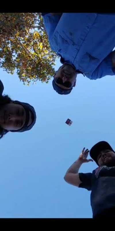 Yes, you should totally throw a brick in the air and try not to get hit with it when it comes back down on you. I can't see what'd go wrong here!