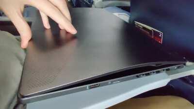 My new $2000 Asus G15 was destroyed when the person in front of me leaned back. (I took the video after everyone else left)