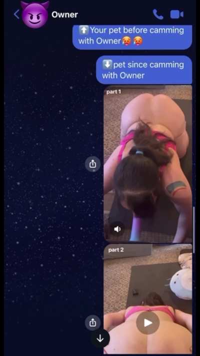 😸☺️the amount of vids this desperate needy fuck pet sends to its Owner on a random afternoon😅🤤