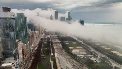 Clouds overtaking Chicago