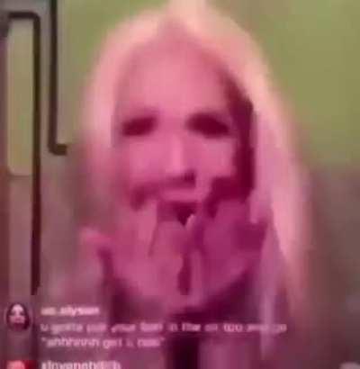 Dikdok live moments. Hair straightener vs white woman.