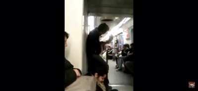 Guy Goes Crazy Singing On Train