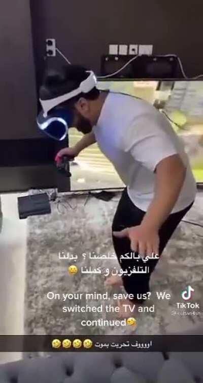 UPDATE: New TV, same game, no injuries! (so far)