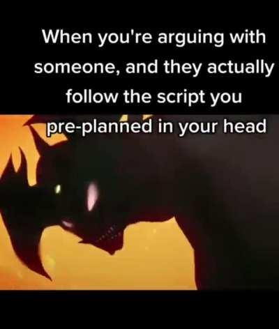 Arguing with someone..