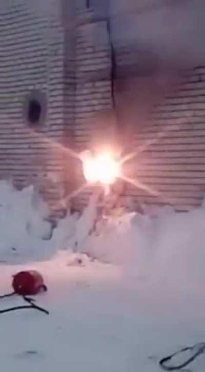 If I try to put off fire in the electric board with the snow