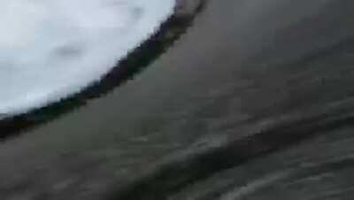 POV bike crash into car