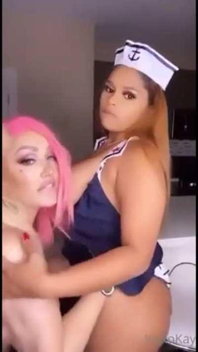 Kokokay Playing With Another Chick