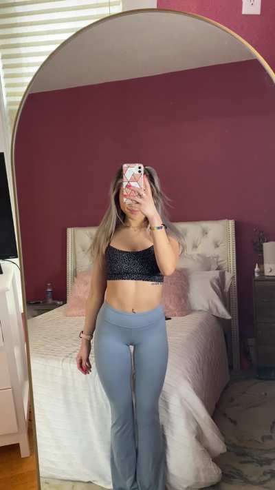Trying on my new flared align leggings! What do you think?