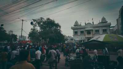 Janmashtami crowd at Vrindavan.