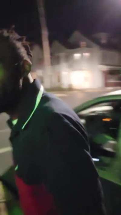 Found the last video in my phone of the presumably drunk and coked out dude that pulled up outside of the bar I was at freestyling