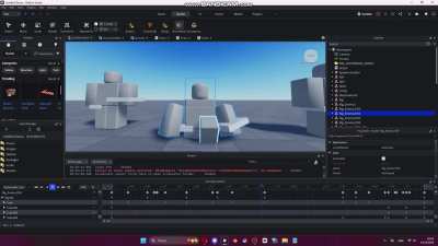 Making Animaions for my Enemies - The Chainwelder. From first to last played: Idle, Spawn(Emerge from the ground), Punch, Run