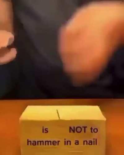 How to hammer a nail