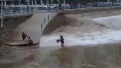 WCGW if you keep dancing in front of a huge sea wave