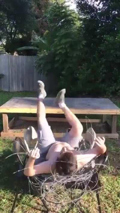 Playing with barbed wire