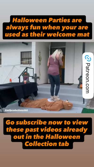 Halloween Welcome Mat Trample