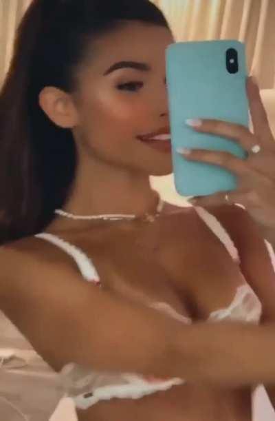 Madison Beer in a cute bra