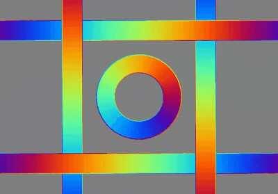 The lines and circle [A]re not moving.