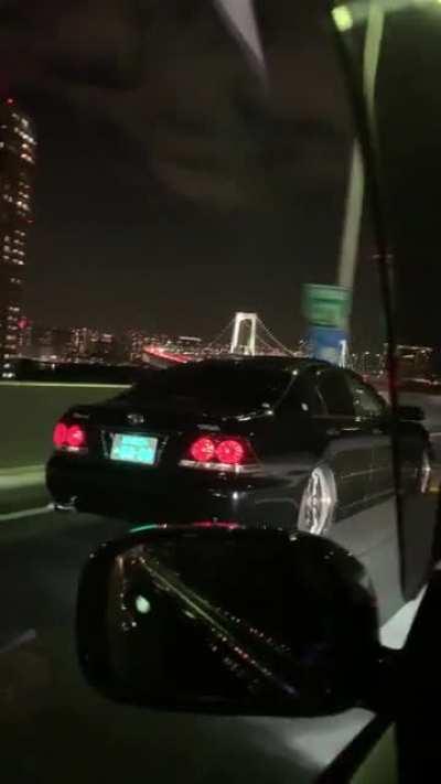 2019 when I visited Japan, I went to Tatsumi PA and a random dude started a conversation with me about my tattoos. After a while he asked me if I want to drive around with him and his friends and they all drive Toyota Crowns...look at that view.