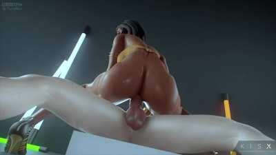Pharah Riding Big White Cock!~ (Kisxsfm)
