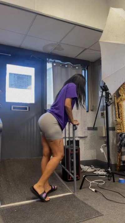 When she's finally free of company...