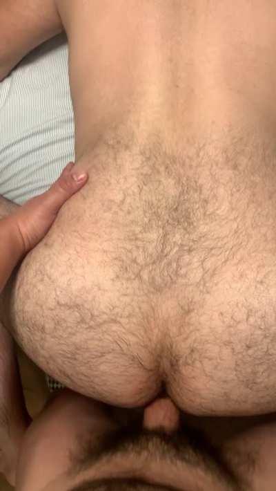Morning sex with a sexy hairy ass is the best 