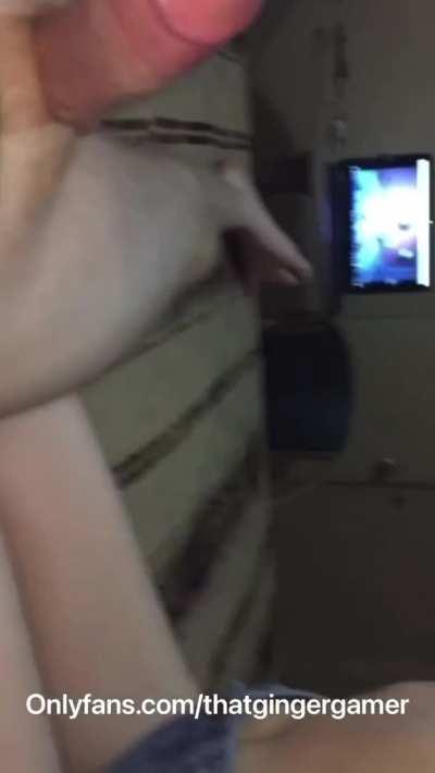 Long haired skinny girl with Bwc