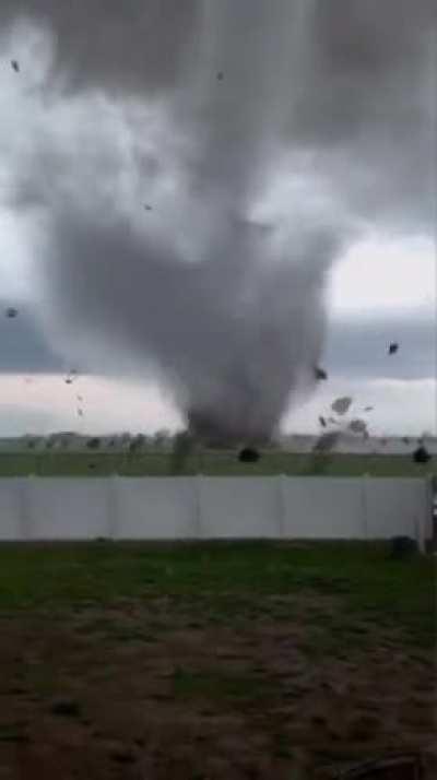 Good thing he closed the sliding glass door.