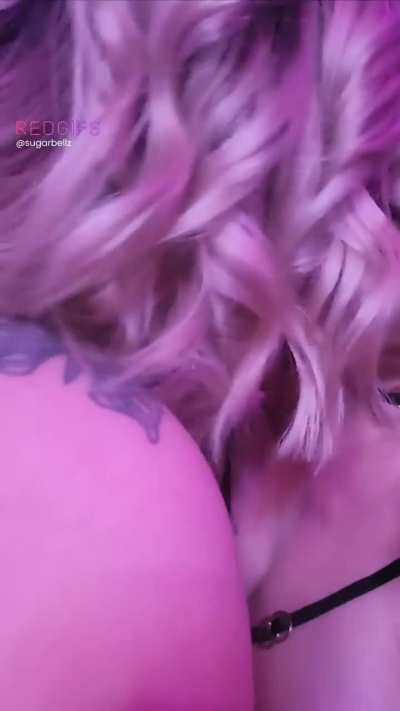 Passionately kissing before going down south