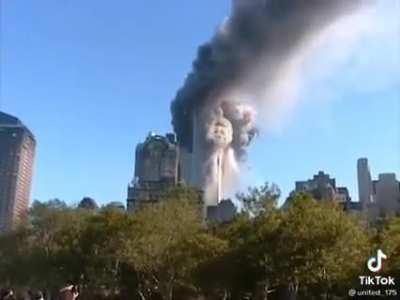 This person's view of the plane hitting the second tower on 9/11