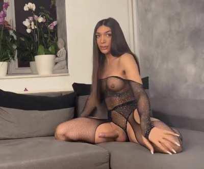 Filling the condom with my thick cock