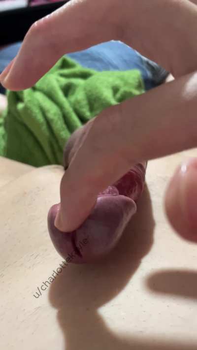 Applying the lubricant, leaving it ready for you to sit