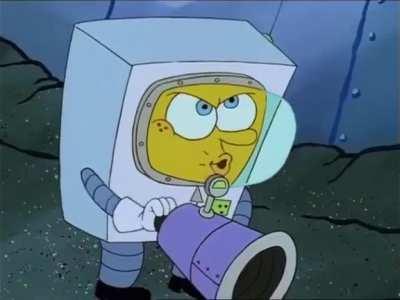 Among us summed up by patrick and spongebob