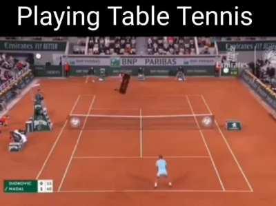 The real table tennis