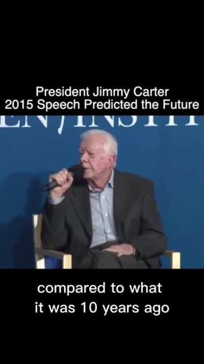 Carter May Have Been Bad During His Presidency, But Now, He Spits Facts. The U.S. IS the most war-like country! And we need peace! (2015 speech)