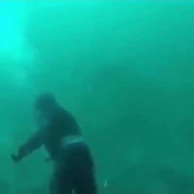 Luckily the water turned brown and not red 