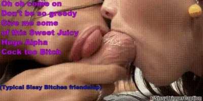 Sometimes it's hard to share .. Blowjob Caption Porn GIF by sissytriggercaptions