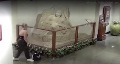 What did the sculpture do to you, huh?