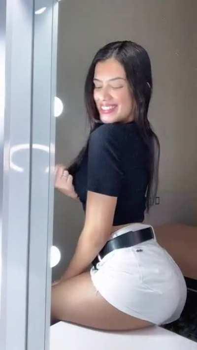White Jean Shorts