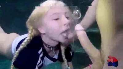 cum in mouth in water