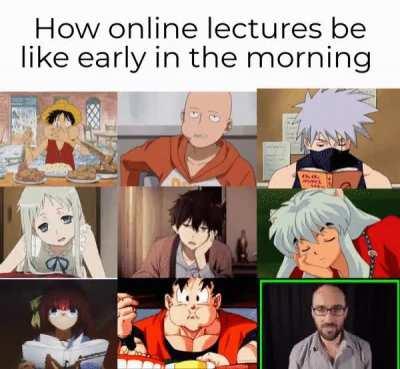 seven weebs, one guy with ptsd and vsauce